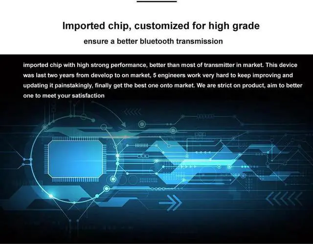 Alt view image 6 of 6 - 3.5mm Jack Audio Double-decoding Transmitter Bluetooth 4.0 Adapter Wireless Audio Transmitter for TV PC Aptx