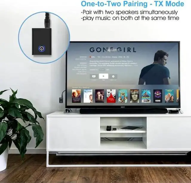 Alt view image 3 of 6 - 2 in 1 Wireless Bluetooth Transmitter and Receiver Headphones Audio 3.5mm Adapte For iPhone Samsung PC TV Bluetooth Speaker