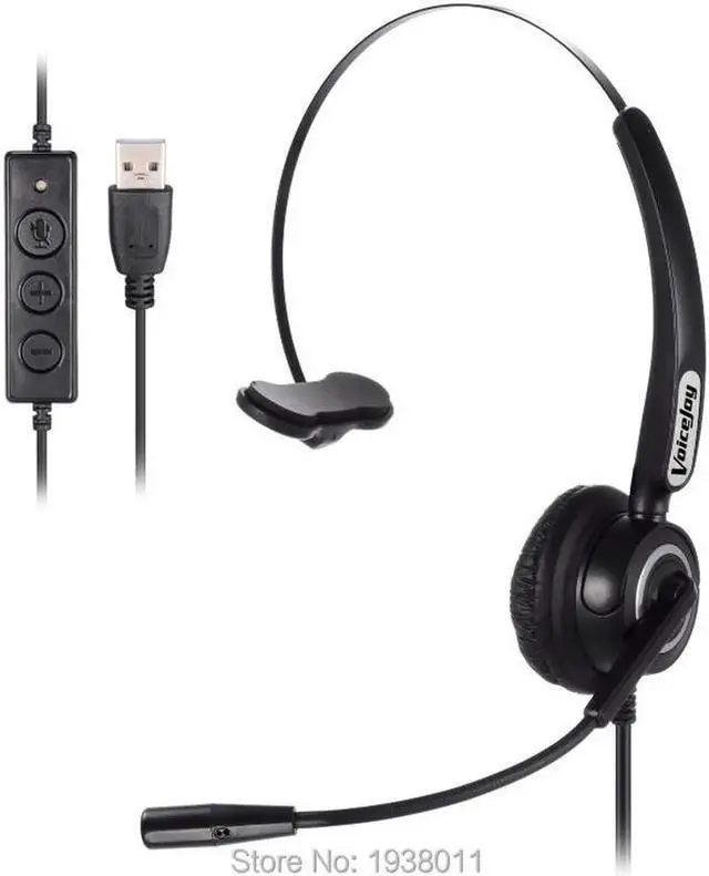 Main image of Aomoproing USB Headset Corded Call Center Headphone with Noise-Canceling Mic and Volume Control and Mute Switch for Software,Mac, PC etc