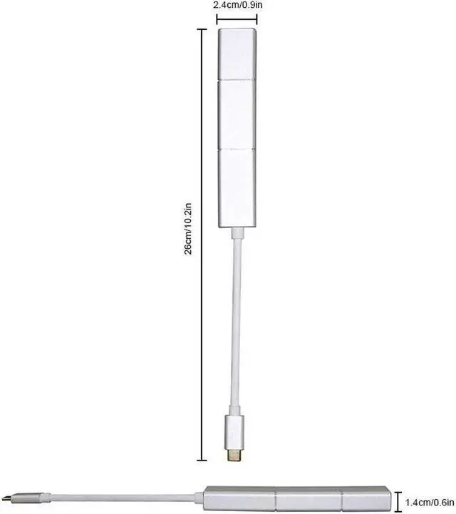 Alt view image 5 of 5 - All in 1 Usb C 3.1 Type C To Mini Displayport Dp Adapter Support 4k Male To Female Hdtv Converter Cable VGA HDMI for Macbook Pro