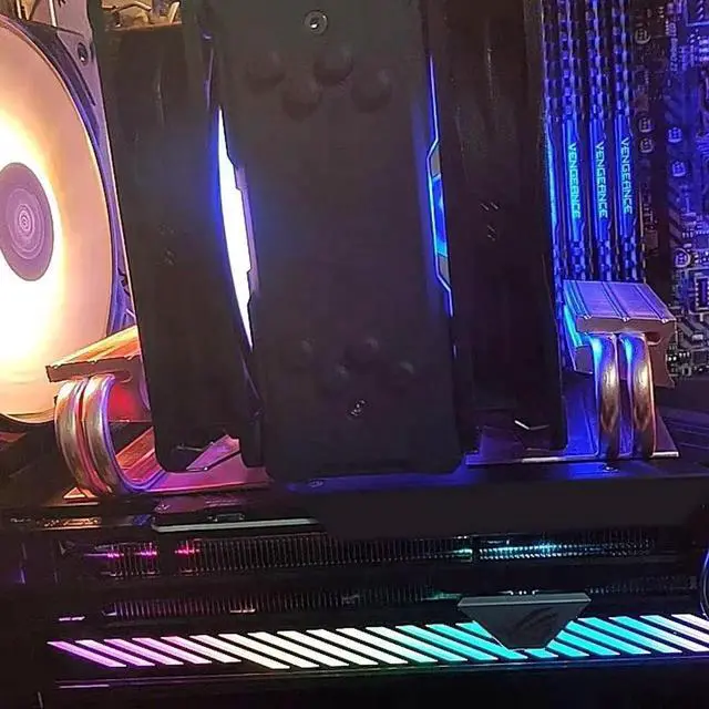 Alt view image 3 of 6 - RTX 30 Serie 3090 3060 3080 PC Video Graphics Card Backplane Pure Copper Heat Sink Thermotube Fins Diy Radiator Cooler