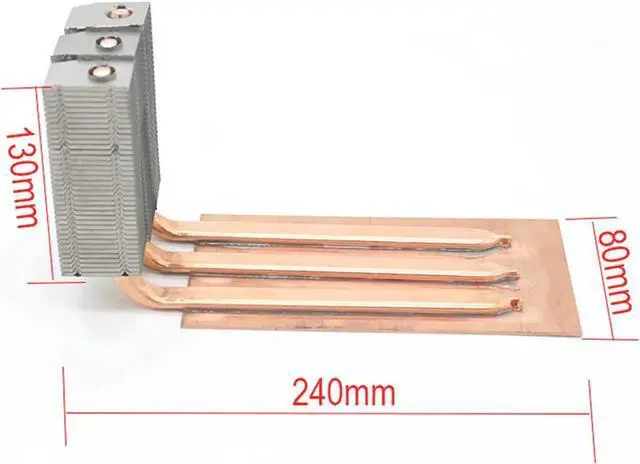 Alt view image 2 of 6 - RTX 30 Serie 3090 3060 3080 PC Video Graphics Card Backplane Pure Copper Heat Sink Thermotube Fins Diy Radiator Cooler
