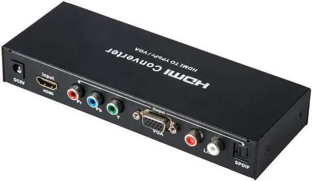 Alt view image 5 of 5 - HDMI to Component YPbPR & VGA Video Converter Adapter HDMI to VGA/Ypbpr+R/L/SPDIF Converter 1080p Video Audio RCA L/R 1080P