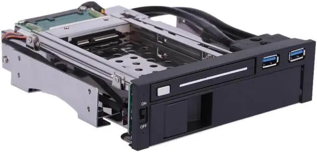 Main image of Dual Bay 3.5" + 2.5" Inch SATA III Hard Drive HDD & SSD Tray Caddy Internal Mobile Rack Enclosure Docking Station with USB 3.0 Port Hot Swap