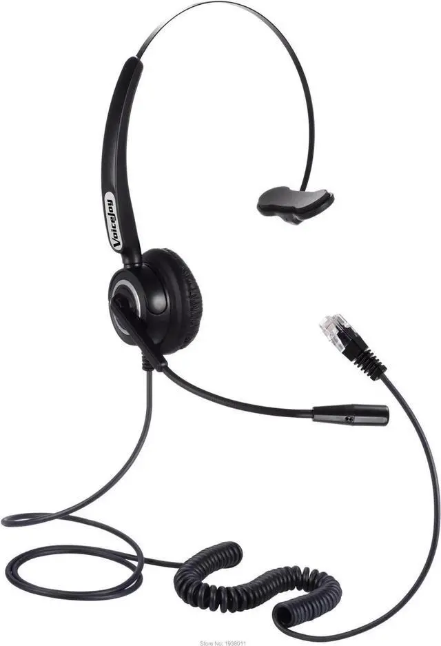 Alt view image 5 of 5 - Aomoproing Call Center Telephone Headset Headphone with Mic ONLY FOR CISCO IP Phones 7940 7942 7945 7960 7961 7962 7965 7970 7971 8841 etc