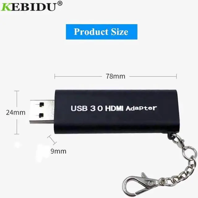 Alt view image 4 of 6 - Portable USB 3.0 to HDMI Converter Mini Keychain 1920 * 1080 HD Adapter for Windows 7 8 9 for Mac PC Wholesales