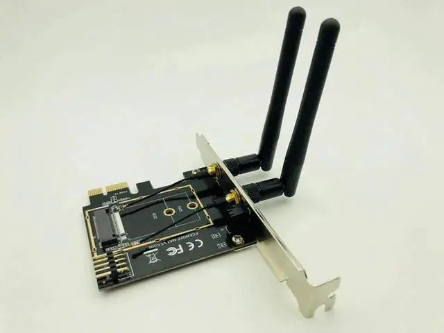 Alt view image 4 of 6 - M.2 WiFi Adapter M2 NGFF Key A E to Mini PCI Express Wifi Raiser PCI E 1X NGFF Wireless Support 2230 2242 Mini PCIE Network Card