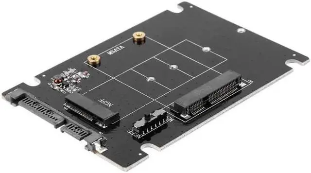 Alt view image 6 of 6 - mSATA & NGFF M2 to SATA Adapter Converter mSATA/NGFF SSD to 2.5inch SATA adaptator Adapter Support mSATA SSD + M.2 NGFF SSD