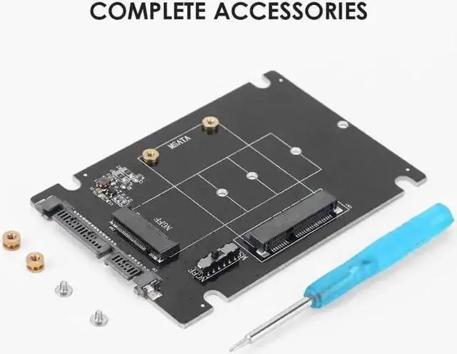 Alt view image 4 of 6 - mSATA & NGFF M2 to SATA Adapter Converter mSATA/NGFF SSD to 2.5inch SATA adaptator Adapter Support mSATA SSD + M.2 NGFF SSD