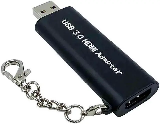 Alt view image 5 of 6 - USB 3.0 to HDMI Converter Mini Portable Keychain 1920 * 1080 HD Adapter for Windows 7 8 9 for Mac PC est