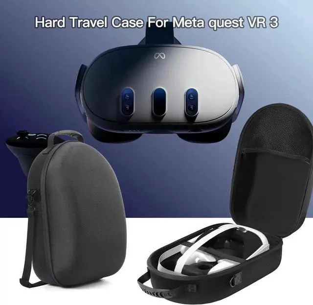 Alt view image 7 of 7 - Travel Carrying Case for Quest 3 VR Glasses Gaming Headset Controllers