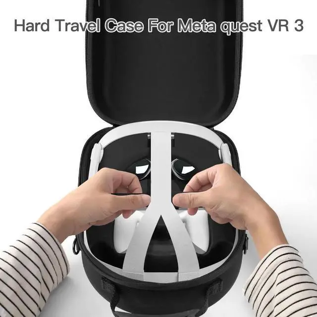 Alt view image 6 of 7 - Travel Carrying Case for Quest 3 VR Glasses Gaming Headset Controllers