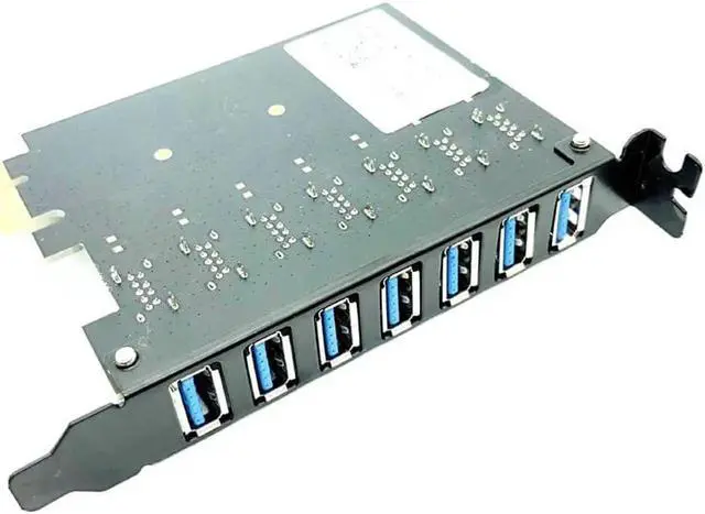 Alt view image 2 of 6 - USB 3.0 PCI E Expansion Card Adapter 7 Ports USB 3.0 Hub Adapter External Controller PCI E Extender PCI Express Card for Desktop