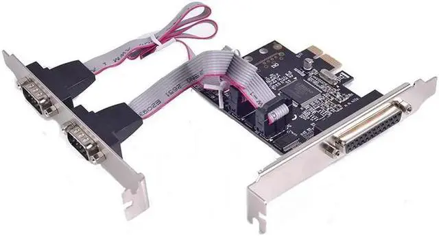 Alt view image 6 of 6 - PCI-e PCI express to 2 serial RS232 + 1 Parallel Ports PCI express I/O card MosChip MCS9901