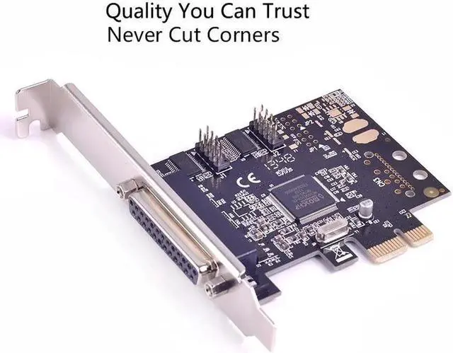 Alt view image 4 of 6 - PCI-e PCI express to 2 serial RS232 + 1 Parallel Ports PCI express I/O card MosChip MCS9901