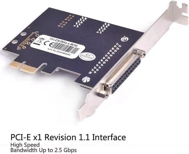 Alt view image 2 of 6 - PCI-e PCI express to 2 serial RS232 + 1 Parallel Ports PCI express I/O card MosChip MCS9901