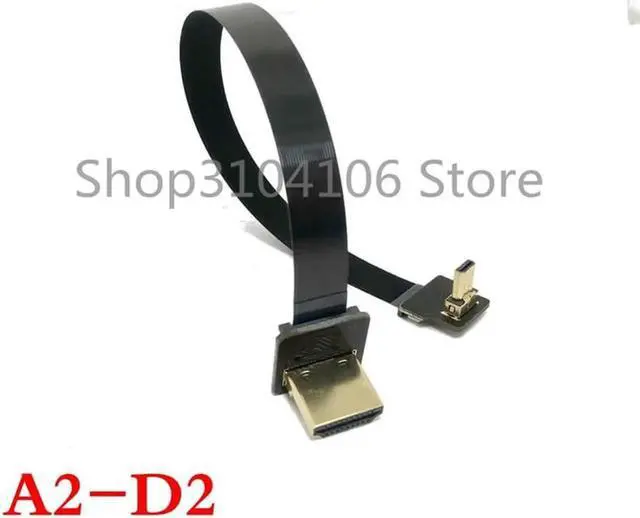 Alt view image 2 of 6 - A2 FPV Micro HDMI Mini HDMI degree Adapter 5cm-100cm FPC Ribbon Flat HDMI Cable Pitch 20pin for Multicopter Aerial Photography