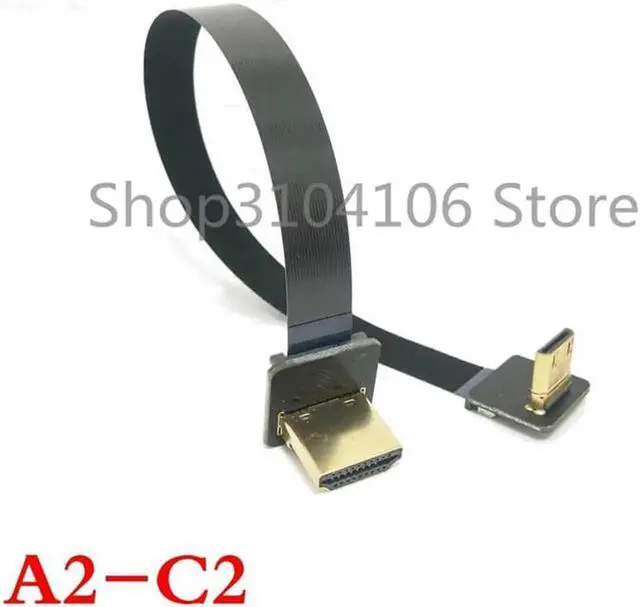 Alt view image 3 of 6 - A2 FPV Micro HDMI Mini HDMI degree Adapter 5cm-100cm FPC Ribbon Flat HDMI Cable Pitch 20pin for Multicopter Aerial Photography