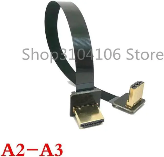 Alt view image 5 of 6 - A2 FPV Micro HDMI Mini HDMI degree Adapter 5cm-100cm FPC Ribbon Flat HDMI Cable Pitch 20pin for Multicopter Aerial Photography