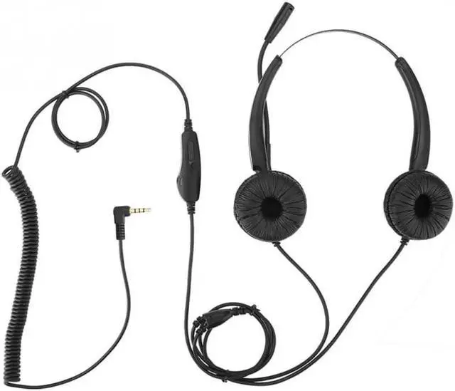 Alt view image 2 of 6 - Aomoproing H500D-3.5 3.5mm Call Center Headphone Stretchable Over Ear Headphone With Noise Reduction MIC