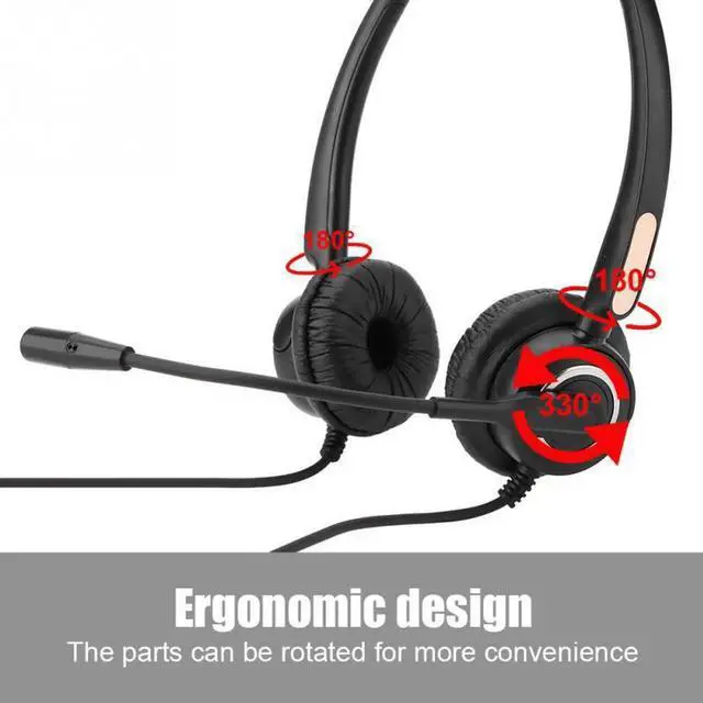 Main image of Aomoproing H500D-3.5 3.5mm Call Center Headphone Stretchable Over Ear Headphone With Noise Reduction MIC