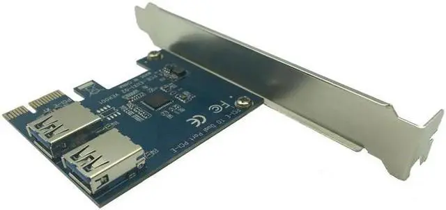 Alt view image 5 of 6 - PCI-E 1 turn 2 PCI express 1X slots Riser Card Mini ITX turn external 3 PCI-E slot adapter PCIe Port Multiplier Card