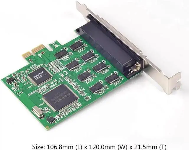 Alt view image 6 of 6 - PCI-e PCI express to 8 Serial RS232 Ports PCI E Multi I/O Card with Fan-out Cable Chip SystemBase