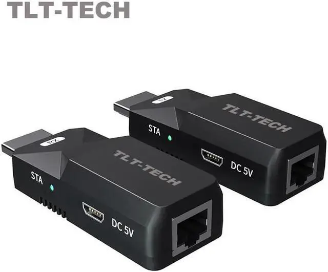 Main image of 60M HDMI-compatible Extender Cat5e Cat 6 Ethernet UTP HD to Lan Converter 1080p 60Hz EDID Transmitter Receiver POC TX RX