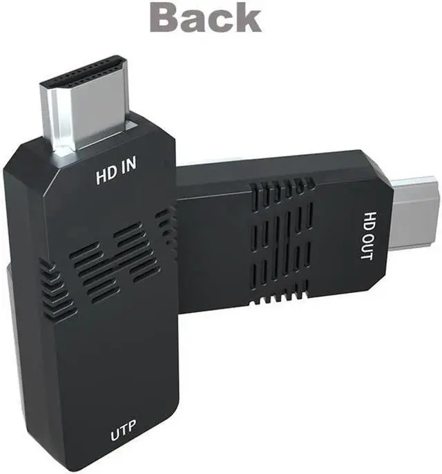 Alt view image 4 of 5 - 60M HDMI-compatible Extender Cat5e Cat 6 Ethernet UTP HD to Lan Converter 1080p 60Hz EDID Transmitter Receiver POC TX RX