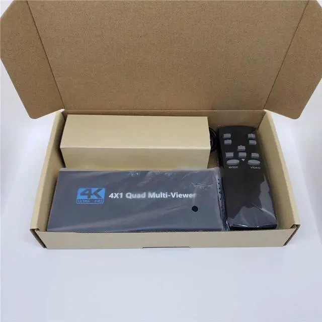 Main image of 4x1 Multi-viewer switcher 4K Seamless Quad Screen Real Time Multi Viewer Splitter 4 in 1 out HDMI Switch Adapter with IR