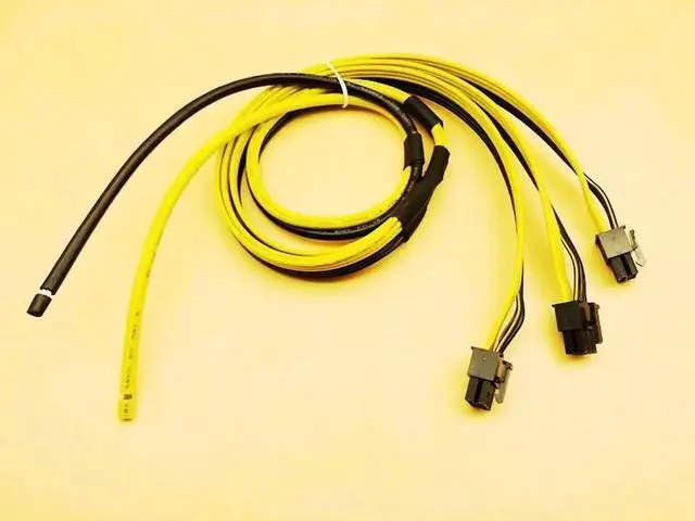 Alt view image 3 of 6 - 5PCS Power Supply Cable 3 6Pin Adapter Cable 6pin GPU Video Card Wire 10AWG + 16AWG Cables 90cm for BTC ETH LTH Miner Mining