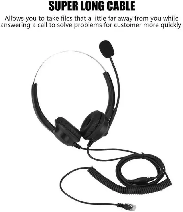 Alt view image 3 of 6 - Aomoproing Call Center Headphone Noise Cancelling Headset With Crystal USB 3.5/2.5MM Plug For Customer Service/ Game/PC Headphones 2018