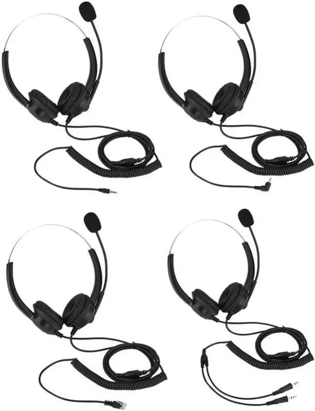 Alt view image 5 of 6 - Aomoproing Call Center Headphone Noise Cancelling Headset With Crystal USB 3.5/2.5MM Plug For Customer Service/ Game/PC Headphones 2018