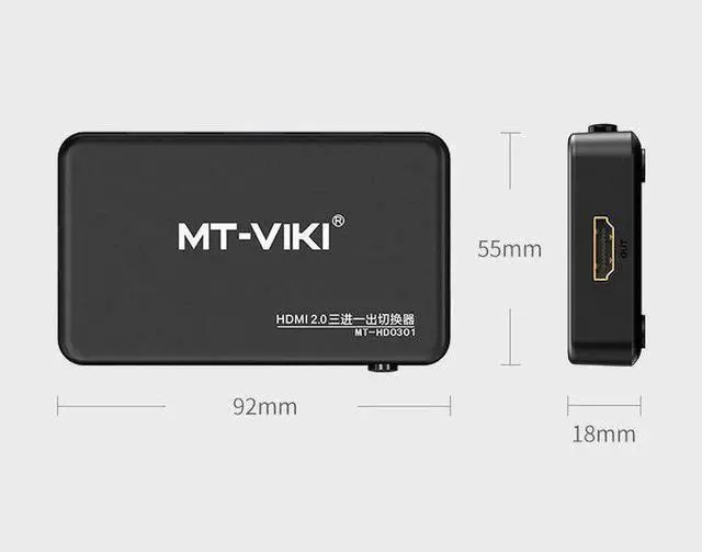 Alt view image 6 of 6 - MT-VIKI HDMI-Compatible Switch Selector Remote Control infrared Switcher Suitable For Computer laptop PS4 Sharing Projector TV