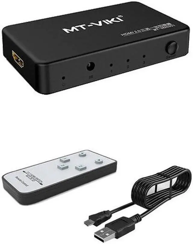 Alt view image 4 of 6 - MT-VIKI HDMI-Compatible Switch Selector Remote Control infrared Switcher Suitable For Computer laptop PS4 Sharing Projector TV