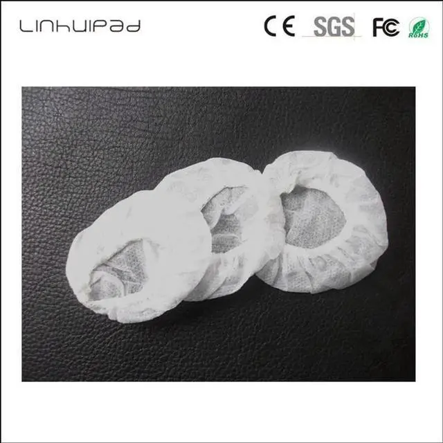 Alt view image 4 of 6 - Aomoproing linhuipad 6-7cm White Non Woven Disposable Sanitary Headphone Cover ear cushion for call center headset 100pcs/lot