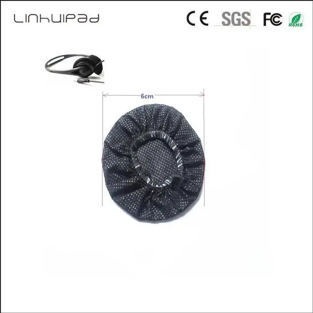Alt view image 3 of 6 - Aomoproing linhuipad 6-7cm White Non Woven Disposable Sanitary Headphone Cover ear cushion for call center headset 100pcs/lot