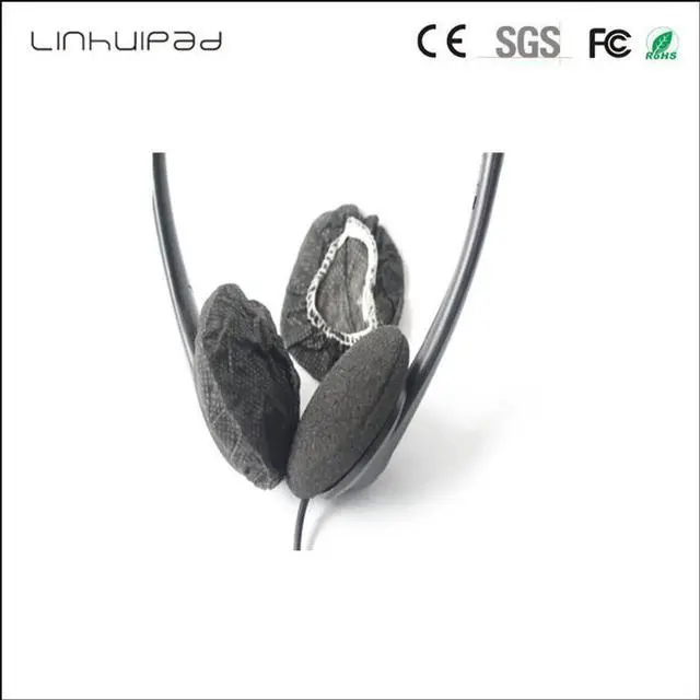 Alt view image 2 of 6 - Aomoproing linhuipad 6-7cm White Non Woven Disposable Sanitary Headphone Cover ear cushion for call center headset 100pcs/lot