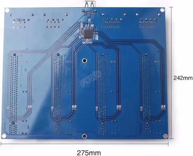 Alt view image 2 of 6 - PCIe 1 to 4 PCI Express 1X slots Riser Card Mini ITX to external 4 PCI-e Slot