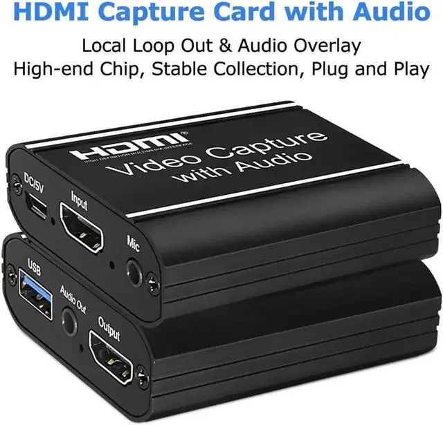 Alt view image 5 of 7 - Capture Card with Loop Out, Video Capture with Audio, 4K HDMI Game Capture USB 2.0 Record Capture Card Device for Live Streaming Broadcasting, Video Conference, Gaming for PS3/4, Switch, DSLR