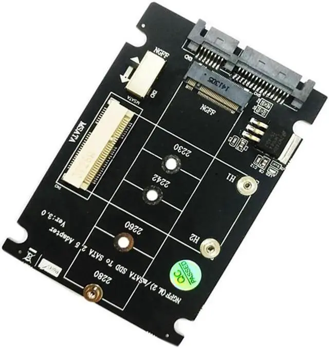 Main image of 2 in 1 M.2 NGFF B Key Mini PCI-E mSATA SSD to SATA 2.5" Adapter Card for mSATA SSD 2230 2242 2260 2280 M2 NGFF SATA M.2 Adapter