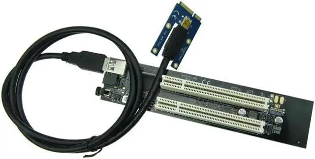 Main image of Half-size / Full-size Mini PCIe To 2 PCI 32bit slots adapter mini pci-e Riser card for PCI Sound Card Network card graphics card
