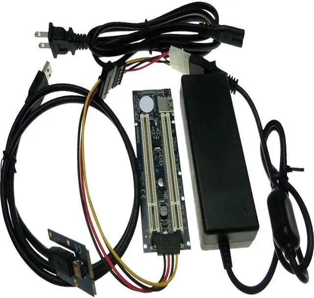 Alt view image 4 of 4 - Half-size / Full-size Mini PCIe To 2 PCI 32bit slots adapter mini pci-e Riser card for PCI Sound Card Network card graphics card