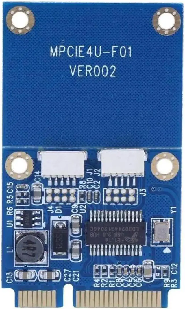 Alt view image 5 of 5 - Mini PCI-E PCIE PCI Express to Dual USB Adapter mPCIe to 5 Pin 2 Port USB2.0 Converter Card
