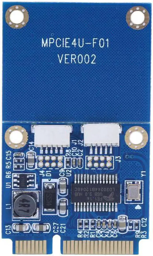 Alt view image 5 of 6 - Mini PCI-E PCI Express to Dual USB Adapter mPCIe to 5 Pin 2 Port USB2.0 Converter for Full/half Height Mini Card/USB flash disk