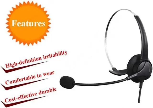 Alt view image 2 of 6 - Aomoproing Adjustable Business USB Headset Hands Headphones Rotatable Earphone Call Center Noise Cancelling With Mic For PC Laptop