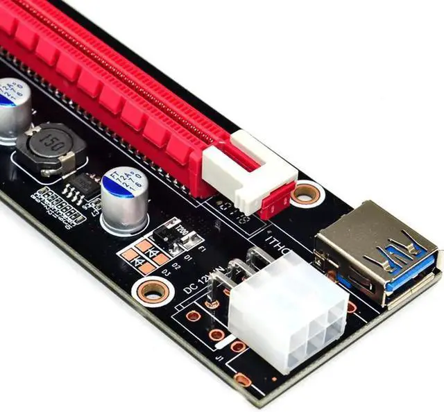 Alt view image 6 of 6 - Mini PCIe to PCI express 16X Riser for Laptop External Graphics Card EXP GDC BTC Antminer Miner mPCIe to PCI-e slot Mining Card