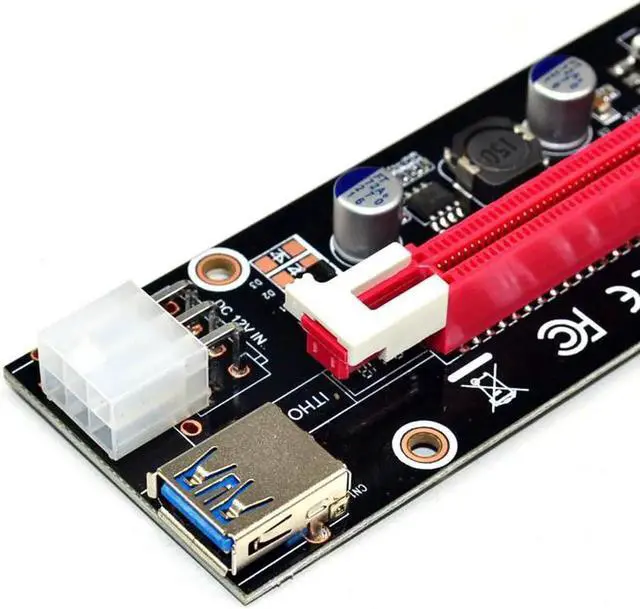 Alt view image 4 of 6 - Mini PCIe to PCI express 16X Riser for Laptop External Graphics Card EXP GDC BTC Antminer Miner mPCIe to PCI-e slot Mining Card