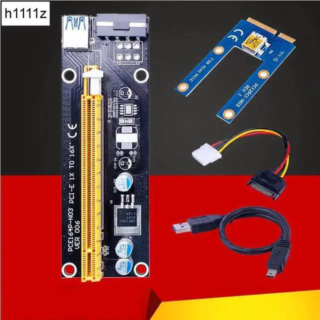 Main image of Mini PCIe 1x to PCI Express x16 Riser Card for Laptop External Graphics Card GDC Miner mini PCIe to PCI-e Slot for BTC Mining