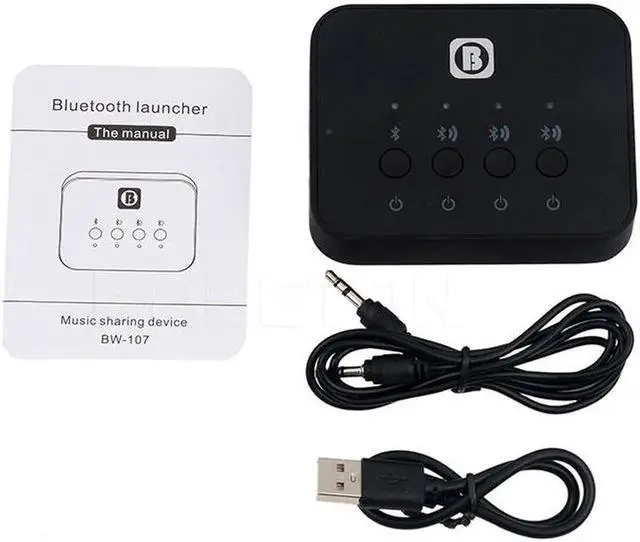 Alt view image 4 of 6 - Wireless Bluetooth Transmitter Car Kit BW-107 1 to 3 Bluetooth Shareware Transmitter Aptx for TV Music Audio Adapter